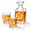 J, variant on Personalized Letter A Initial 10oz Whisky Glass & 750ml Decanter Set Gift for Men