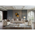 thumbnail image 2 of Chanelle Thick Velvet Fabric 3Pc Living Room Set Made With Wood in Beige, 2 of 17