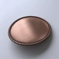 thumbnail image 3 of Antique Red Copper Western Rope Oval Custom Blank Belt Buckle, 3 of 6