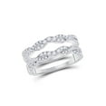 thumbnail image 1 of 14kt White Gold Womens Round Diamond Wrap Ring Guard Enhancer 1/2 Cttw, 1 of 1