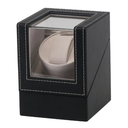 SUPERHOMUSE Watch Winder Box PU Leather Adjustable Pillow Anti-static Silent Self-Winding Automatic Mechanical Holder Storage Container Organizer Case