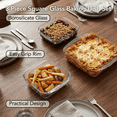 thumbnail image 3 of OVENTE Glass Baking Dish Set, 3-Piece Value Pack Square Bakeware 0.9L/1.1L/1.8L, Oven, Microwave & Dishwasher Safe, Ideal for Casseroles, Desserts, Prep, Serving & Reheating, Clear GBD30, 3 of 4