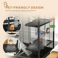 thumbnail image 6 of PawHut Large Hamster Cage Rat Cage on Wheels w/ Storage Shelf, Tubes, 6 of 9