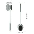 thumbnail image 4 of Unique Bargains 1 Pc Double Sided Transparent Handle Bath Brush for Bathroom 16.93"x4.13"x3.94" White Clear, 4 of 6