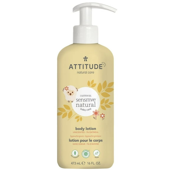 ATTITUDE oatmeal sensitive natural baby care, Lotion pour le Corps, Sans Odeur, 473 mL