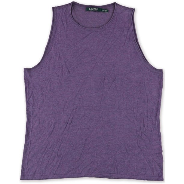 Blusa de punto acanalado Ralph Lauren para mujer morado grande