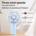 thumbnail image 2 of Ventilador Mano Mini Personal Pequeño Potente 3 Velocidades para Niñas Mujeres Y, 2 of 9
