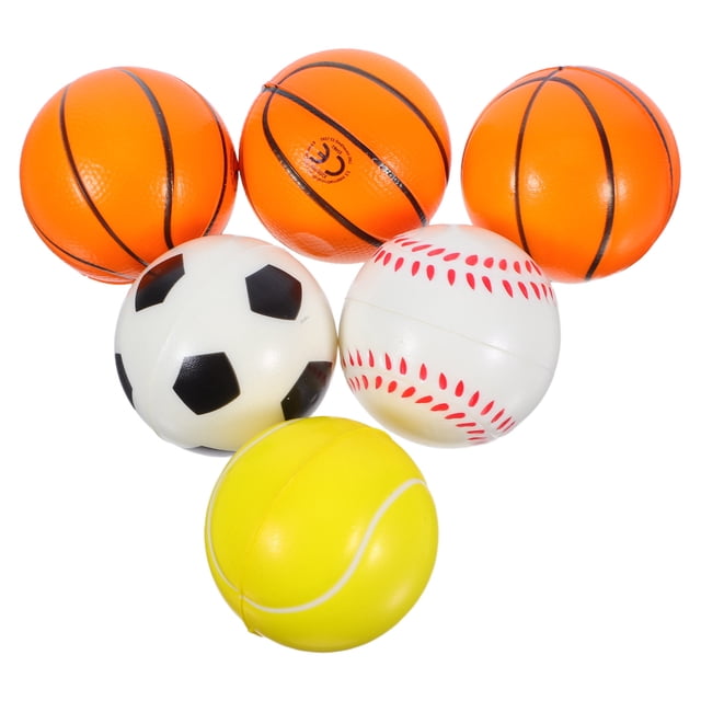 HEANUJJ 6Pcs Kids Bounce Ball Bouncy Assorted Color For Outdoor Games Suitable For Children