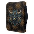 thumbnail image 3 of HELLHERO Calf Floral Design Bible Covers, Protective PU Leather Church Bible Bag for Prayer Study Christian Prayer, Top Handle Book Carrier Case, 3 of 12