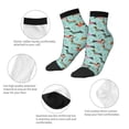 thumbnail image 3 of Bingfone Christmas Dachshund Design Patterned Men's Women's Casual Cotton Socks, 3 of 5