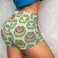 thumbnail image 2 of Sikiie Cute Chubby Frog Print Workout Shorts Women Scrunch Butt Gym Shorts Seamless High Waist Tummy Control Yoga Biker Athletic Shorts, 2 of 5