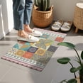 thumbnail image 4 of Botanical Floral Patchwork Non-Slip Entryway Door Mat,Boho Indoor Decor Durable Low Plush Door Mat,Washable Welcome Rug for Patio Hallway Home Decor 16x24 Inches, 4 of 6