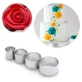 thumbnail image 2 of Pebbuoy 4Pcs Rose Petal Cake Mold Stainless Steel Cookie Cutter Flower Shape Clay Mold Cake Decorating Tool Durable Bakeware for Chocolates, 2 of 6