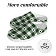 thumbnail image 6 of Haiem Green White Christmas Tree Lumberjack Plaid Print Women's Fuzzy Memory Foam House Slipper Cozy Home Footwear Non-slip Winter Slippers-37/38, 6 of 7