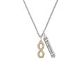 thumbnail image 2 of Delight Jewelry Goldtone Crystal Infinity Sign Silvertone Always My Mother Bar Charm Necklace, 23", 2 of 4