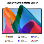 Portable Gaming Monitor 120HZ , NEWSOUL 16inch 2K USB C HDMI Portable Monitor W/ Freesync HDR, External Second Screen for Laptop, PC, PS5, Mac, Xbox