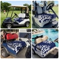 thumbnail image 6 of Golf Cart Seat Covers for 2 Seater,Coral Navy Blue Microfiber Cart Seat Towel Blanket,Coastal Ocean Marine Nautical Beach Absorbent Breathable Non Slip Bench Seats Protector for Golf Course 51"x31", 6 of 9