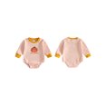 thumbnail image 2 of BemeyourBBs Newborn Baby Boys Girls My First Halloween Outfit Baby Girl Boy Fall Clothes Waffled Striped Bubble Romper Letter Pumpkin Embroidery Long Sleeve Jumpsuit Bodysuits Playsuit, 2 of 9