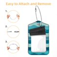 thumbnail image 2 of Square PU Leather 2 Pack Travel Tag - Bag Tag - Suitcase Tag with Privacy Cover and Stainless Steel Ring - Suitable for Travel, Backpack, and Handbag Waves on the Beach, 2 of 7