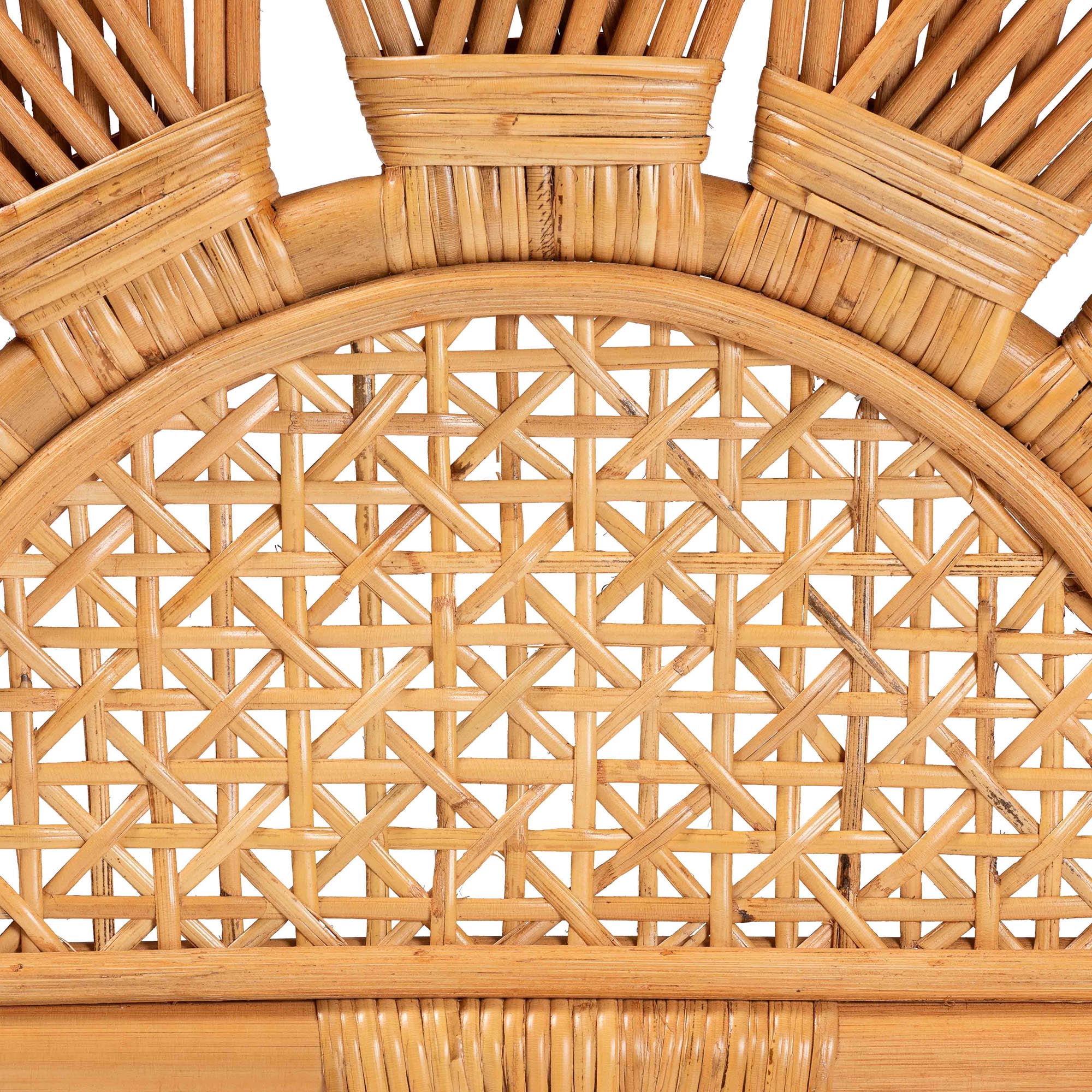 bali & pari Jasmine Boho Standalone headboard, Queen, Light honey