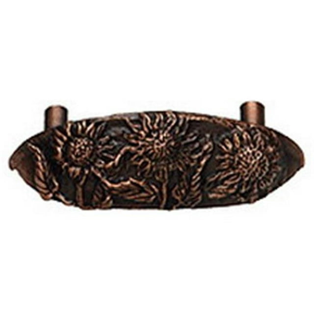 Premier Hardware Designs PHDC-13-SN 3 Inch Center-To-Center Sunflower Cup Cabinet Pull, Satin Nickel