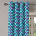 thumbnail image 2 of Ambesonne Fish Grommet Curtain, Dragonscale Ornate Motif, 50" x 84", Blue Violet Sea Green, 2 of 6