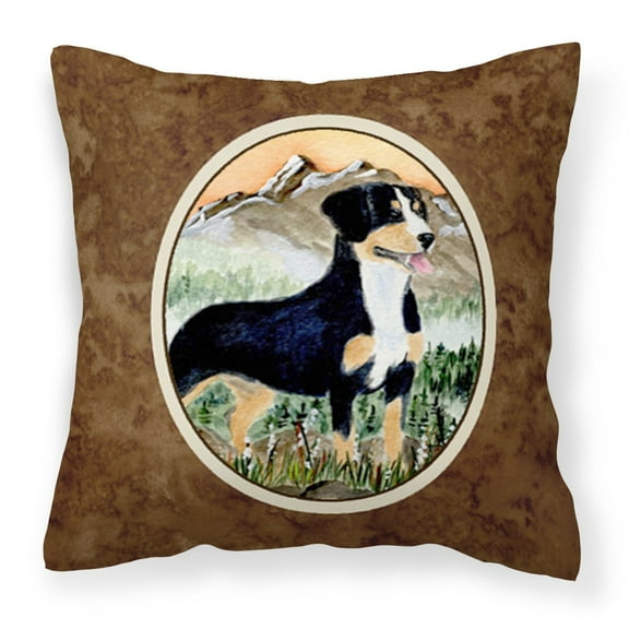 Carolines Treasures SS8119PW1414 Entlebucher Mountain Dog Fabric Decorative Pillow, 14Hx14W, multicolor