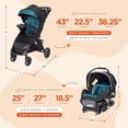 thumbnail image 2 of Sistema de viaje para cochecito Baby Trend Tango™ con asiento infantil para automóvil Ally™, Veridian, 2 of 5