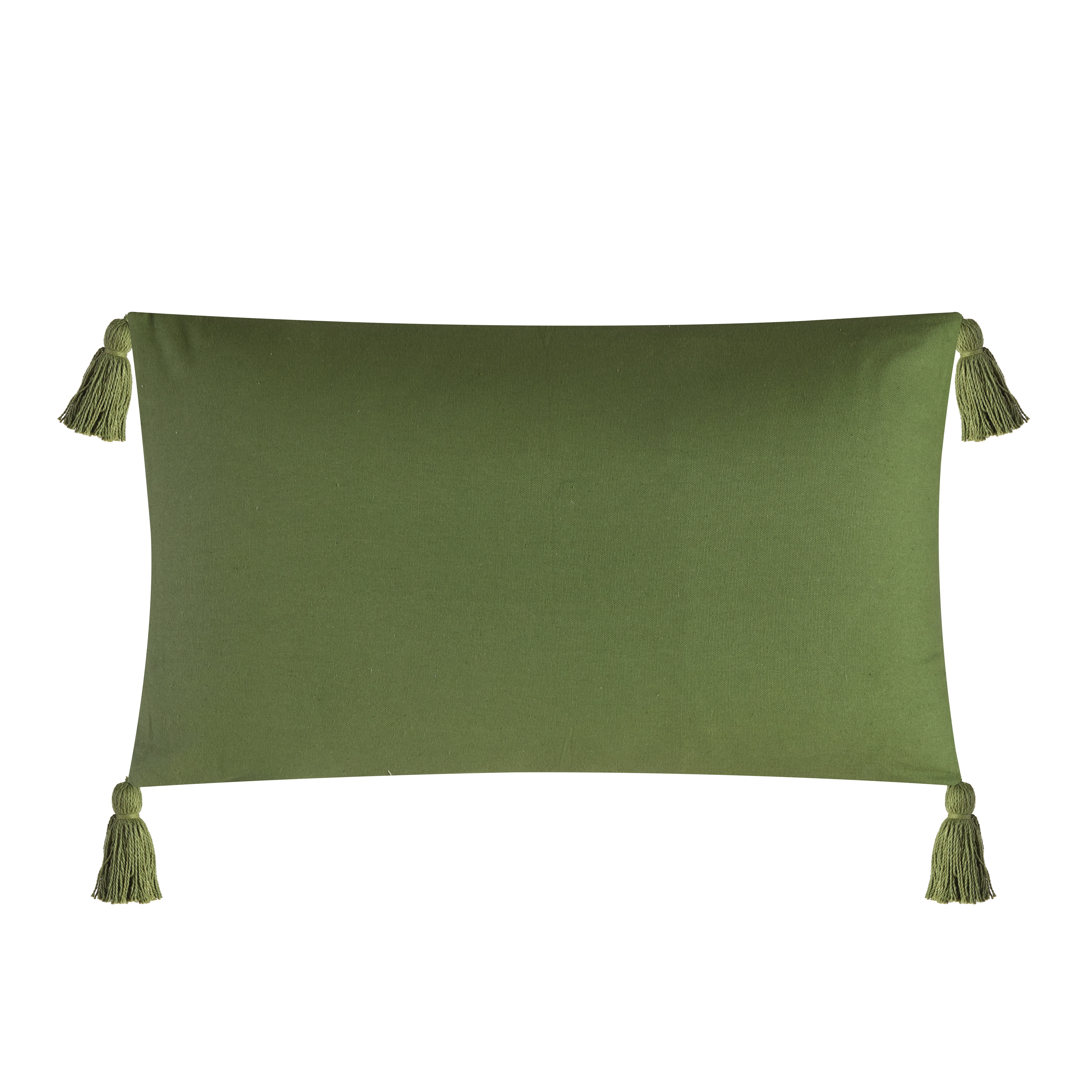 Better Homes & Gardens Burned Blooms Decorative Throw Pillow, 14 in x 24 in, Green