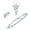 AQUAMARINE, variant on Matching jewelry Sterling Silver Guardian Angel Set: Necklace, Tennis Bracelet, & Ring. Gemstone & Diamonds, 7"-8" Wrist & 18" Chain.  Peridot August Birthstone; Size 5