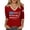 Red, variant on Women's Casual Shirts 4th Of July 250th Anniversary 3/4 Sleeve Graphic Print T Shirt Raglan Sleeve Casual Top Independence Day Summer Outfit Loose Patriotic Shirts L