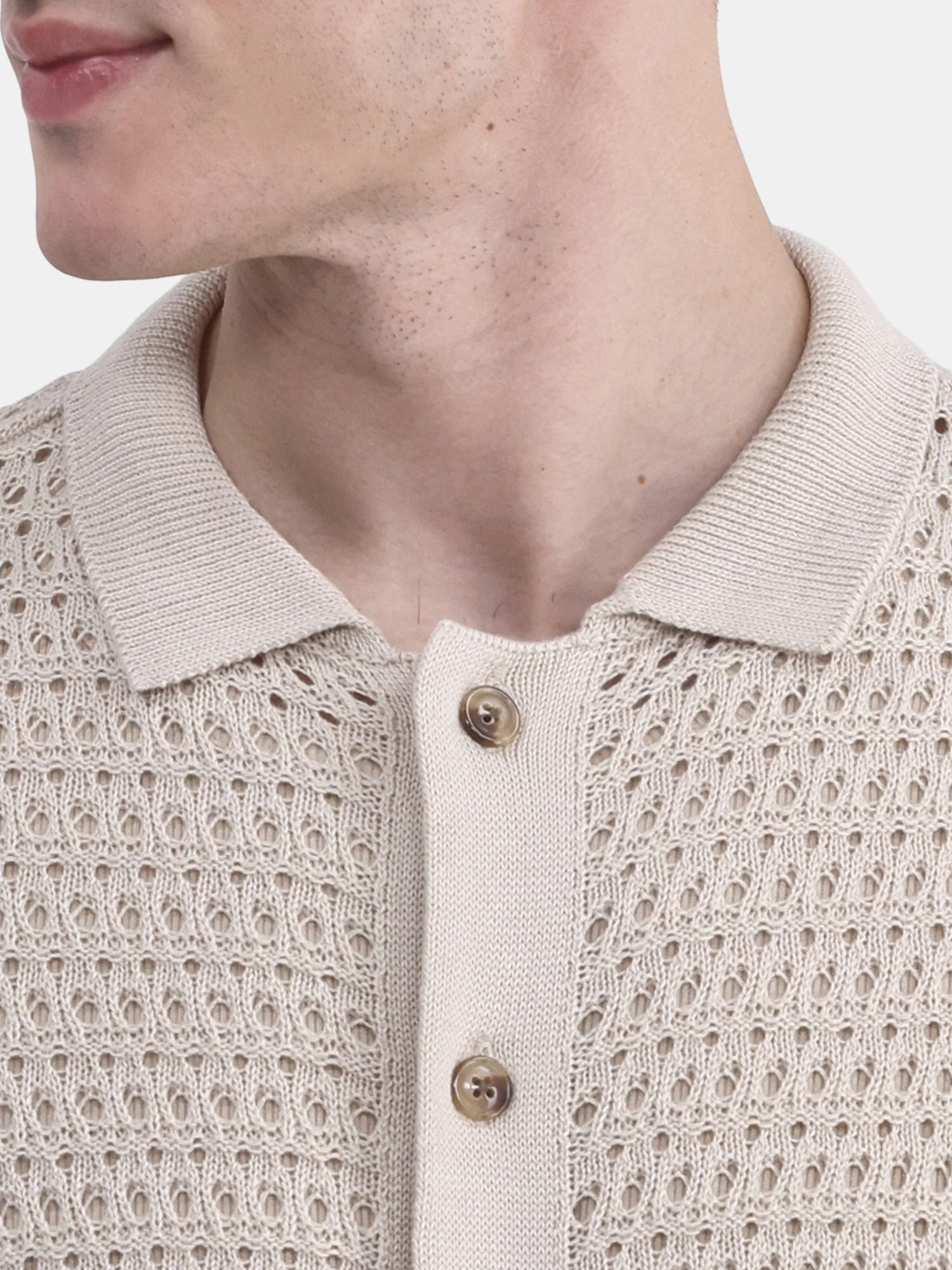 No Boundaries Men's & Big Men's Sweater Knit Polo Mesh No Boundaries Men's & Big Men's Sweater Knit Polo Mesh