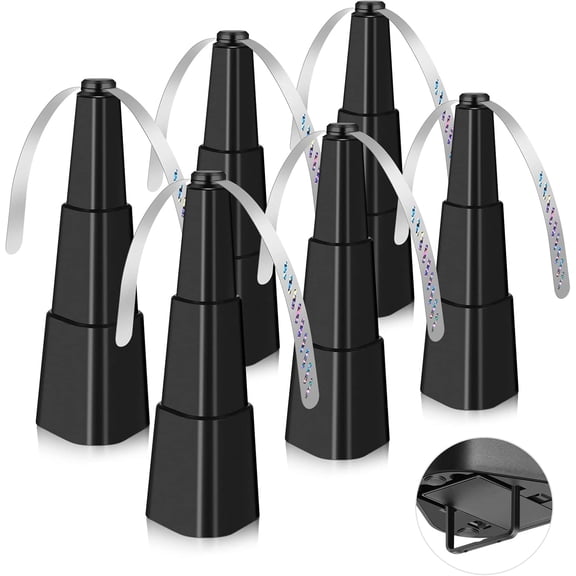 6-Pack Fly Fans for Tables, Battery-Operated Bug Repellent Fans with Holographic Blades for Indoor Outdoor Dining, Picnic, BBQ & Restaurant, Modern