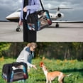 thumbnail image 7 of Starry Animals Stylish Fabric Cat Carrier - 900D Oxford Cloth, Sherpa Base - Comfy & Lightweight Pet Bag for Travel - Nylon Webbing Handles - Ideal for Small-Medium Cats -Spacious Transport, 7 of 7