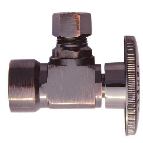 Keeney 1/2 in.   FIP  T X 3/8 in.   S Brass Shut-Off Valve