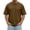 Brown, variant on Mens Relaxed Fit Crew Neck T-Shirt Casual Short Sleeve Drop Shoulder Top with Chest Seam Lightweight Breathable Solid Color Summer Daily Wear Fashion Tees White M