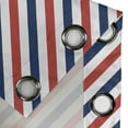thumbnail image 4 of Ambesonne Harbour Stripe Grommet Curtain, Diagonal Retro, 50" x 72", Blue Red White, 4 of 6