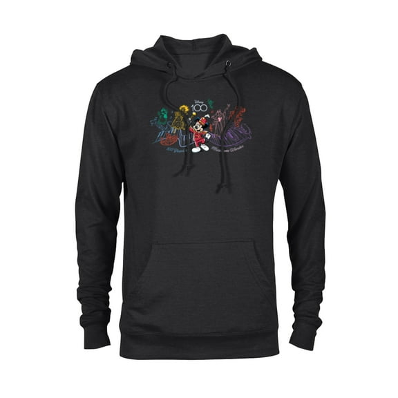 Disney 100 Years of Music and Wonder Piano Color Lines D100 - Pullover Hoodie for Adults - Customized-Black