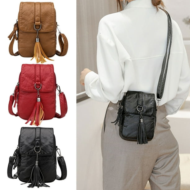 Cartera Pequeña Tipo Cartera para Teléfono, Diseño Elegante Tipo Bandolera, Múltiples Ranuras para Tarjetas, Acceso Transparente a La Pantalla, Ideal para Viajes o Compras, Regalo para Ella, Tamaño 2