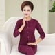 thumbnail image 2 of Pijama de algodón de manga larga para mujer, conjunto de ropa de dormir de primavera y otoño, traje de casa para madre de mediana edad, novedad de 2024, L-4XL, 2 of 5
