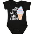 thumbnail image 3 of Inktastic All You Need is Ice Cream with Ice Cream Cone Boys or Girls Baby Bodysuit, 3 of 5