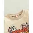 thumbnail image 5 of Bagilaanoe Newborn Baby Girl Boy Halloween Romper Sweatshirt Long Sleeve Bodysuit Ghost Print Pullover 6M 12M 18M 24M Infant Fall Tee Tops, 5 of 7