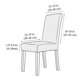 thumbnail image 2 of Beige-4 Piezas Fundas para Sillas, Fundas para Sillas de Comedor Elásticas Protector de Silla Moderno Extraíble Lavable para Decoración de Banquetes de Bodas de Oficina Rojo Verde, 2 of 5
