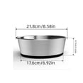 thumbnail image 2 of 2 Pac Pets Stainless Steel Cat Bowl, 64 OZ Food and Water Dish,  Non Slip Pet Feeder Dishes with Rubber Bottom, Pet Bowls for Medium and Large Dogs, 2 of 4