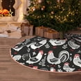 thumbnail image 4 of Salouo Laying Hens And Roosters Christmas Tree Skirt 36" Farmhouse Christmas Decorations Snowman Xmas Tree Skirt Tree Mat for Holiday Party Decor, 4 of 8