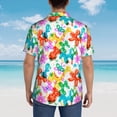 thumbnail image 4 of Pofeuu Colorful Air Balloons Print Hawaiian Shirt for Men Sleeves Casual Button Down Summer Beach Dress Shirts T-Shirts,Medium, 4 of 7