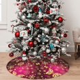 thumbnail image 5 of Lsque Golden Snowflakes And And Butterflies Print Christmas Tree Skirt, Tree Skirt with Ties or Velcro, Perfect for Holiday Decorations, Halloween, and New Year-36", 5 of 7
