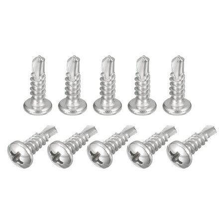 

#8 x 1/2 Self Drilling Screws 50 Pack Phillips Pan Head Self Tapping Screws