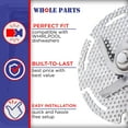 thumbnail image 4 of Whole Parts Dishwasher Chopper Blade Part # W11246682 - Replacement & Compatible With Some Whirlpool Dishwashers, 4 of 9