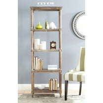 SAFAVIEH Odessa Nautical Solid Traditional 5 Tier Bookcase, Wash Natural Pine